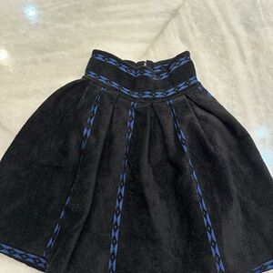 Maje Black and Blue Skirt